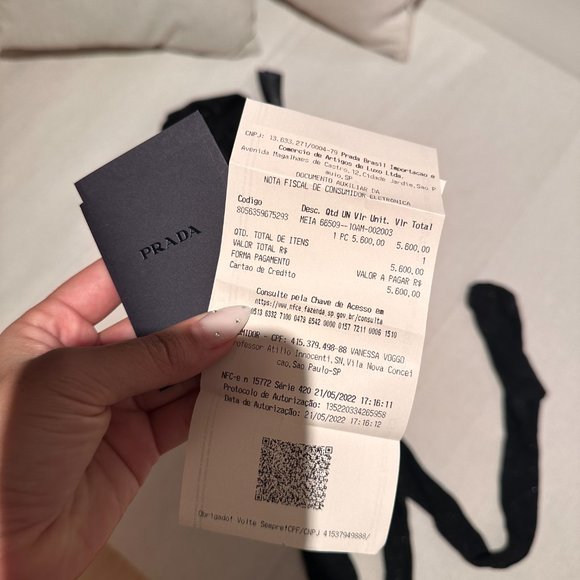 PRADA - Striped Metallic Tights - Picture 8 of 8